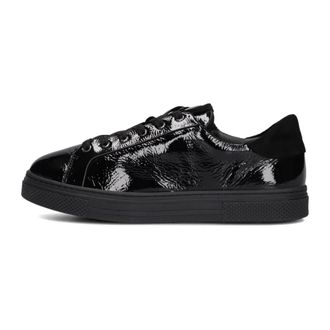 Hassia Zwarte Asti Dames Lage Sneakers - Dames - Sneakers - Zwart - 38 EU - Leer - Schoenen