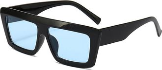 Generic Small Frame Men Outdoor Sunglasses Vacation Women Commuter Decorative Sun Glasses(Blue)