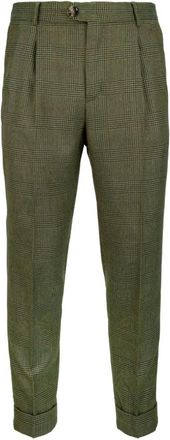 Pantaloni Torino Broeken, Heren, Groen, S, Wol, Heren wollen broek knoop rits