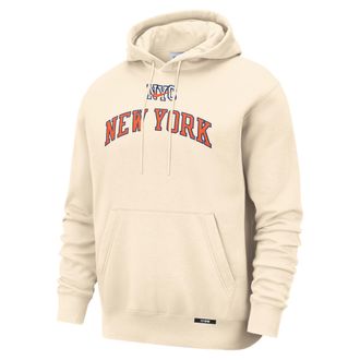 Nike New York Knicks City Edition Nike Mens Basketball Club Pull-Over Hoodie in Brown | HQ5555-120