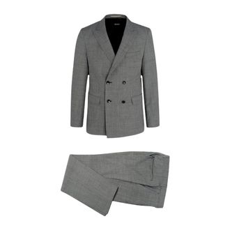 HUGO BOSS Kostuums, Heren, Grijs, S, Wol, H-Houston 2Pcs Db 243