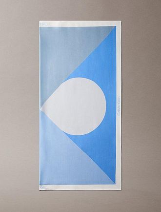 Calvin Klein Pa&ntilde;uelo bandana cuadrado satinado color block