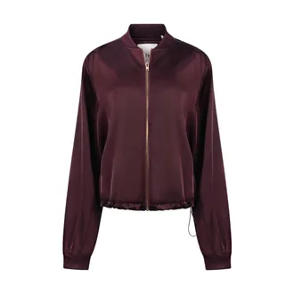 Nukus Nukus - Dena Jacket Shiny - Dames - Jassen - Paars - Maat: 2XL Satijn