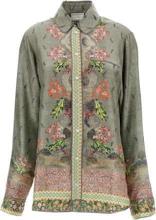 Pierre-Louis Mascia Aloe floral-print shirt - Green