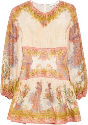 Zimmermann Indra Mini Jurk - Dames - Korte kleedjes - Veelkleurig - S - Katoen - Kleedjes