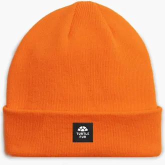 Turtle Fur Explorer Cuffed Beanie in Blaze at Nordstrom