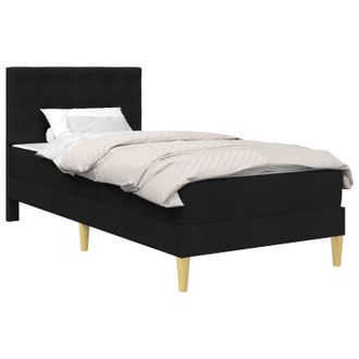 vidaXL Estructura De Cama Con Colch&oacute;n Negro 100 X 200 Cm Tela Vidaxl