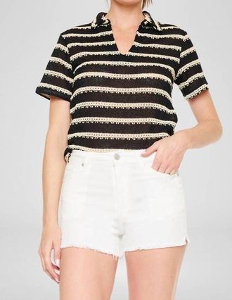 Kancan High Rise Denim Shorts In White