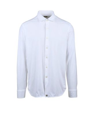 Sonrisa Slim Fit White Shirt With Minimalist Design And Classic Collar