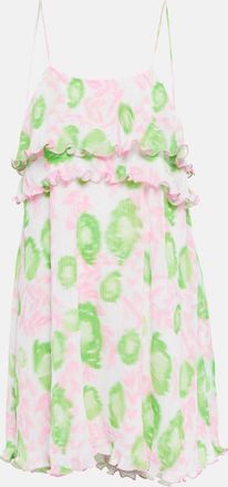 Ganni Floral georgette minidress