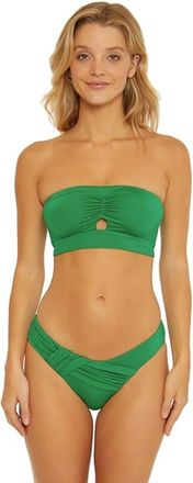 BECCA by Rebecca Virtue Color Code Milani Draped Hipster Bottom Womens Grass Swimwear GBO2496