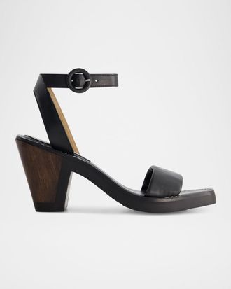 Bernardo Brisi Leather Ankle-Strap Sandals