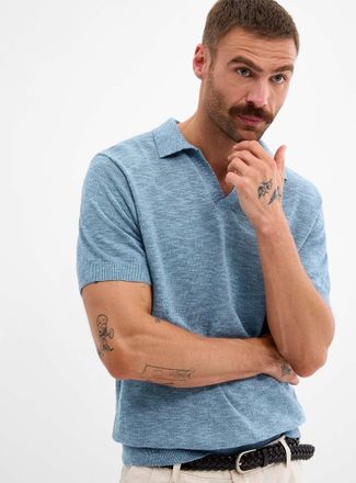 Rodd & Gunn Mens Linen knit Johnny-collar sweater