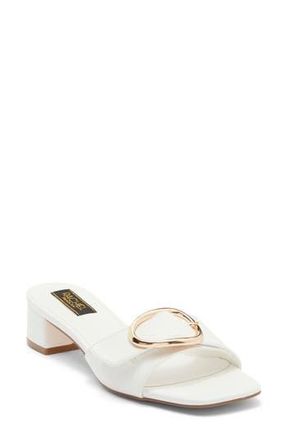 Rachel Roy Sarah Block Heel Slide Sandal in White at Nordstrom Rack, Size 8.5