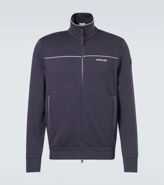 Moncler Technical jersey zip-up sweatshirt