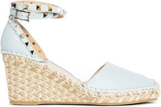 Valentino Garavani Blue Calfskin Womens Espadrilles