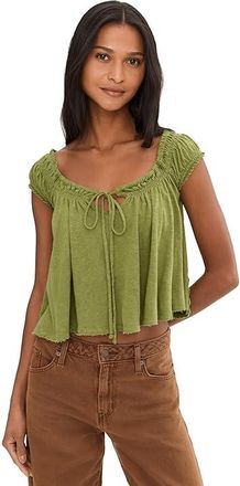 Free People We The Free Dahlia T-Shirts Womens Clothing Cardamon Seed : LG (Womens 12-14)