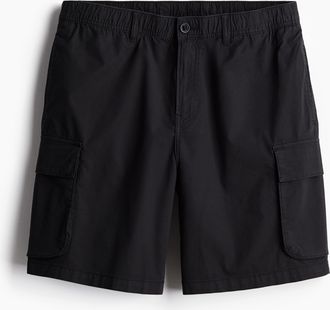 H&M Cargoshorts in Regular Fit - Schwarz