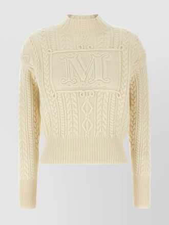 Max Mara miranda high neck cable knit sweater