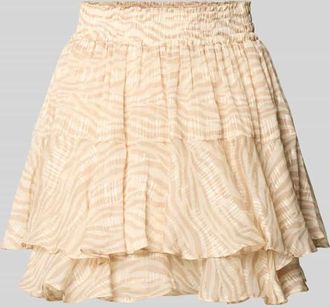 MC2 Saint Barth Minirock mit Seiden-Anteil und Volantsaum Modell EIVISSA in Beige, Gr&ouml;&szlig;e XL