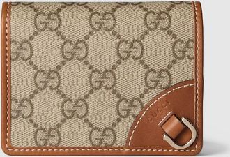 Gucci GG Emblem Small Wallet, Beige, GG Canvas