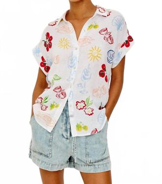 Rails Farrah Button Down Shirt In White Antipasti