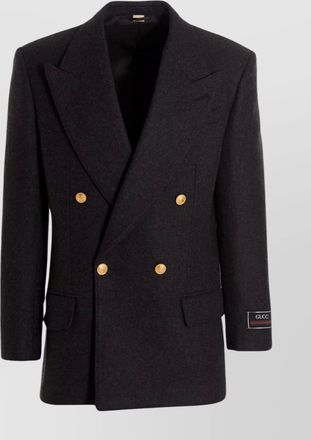 Gucci cashmere wool double breast blazer jacket