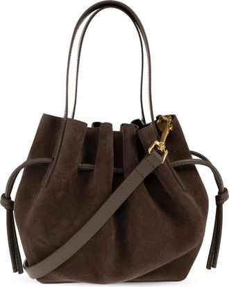 Yuzefi Tassen, Dames, Bruin, ONE Size, Leer, Mini Scallop Tote