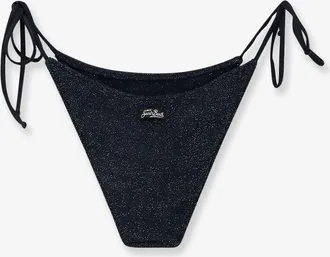 MC2 Saint Barth Womens Bikini Top Virgo Crinkle Lurex Black Polyamide Swimwear Sea Clothing