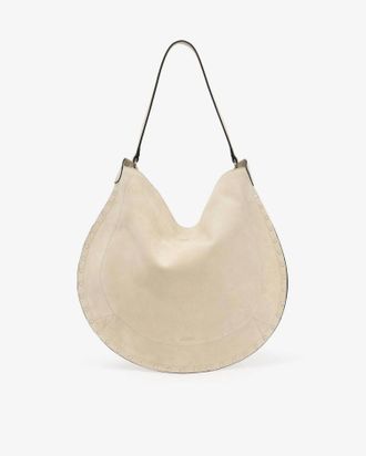 Isabel Marant Oskan Hobo Soft Shoulder Bag In Chalk