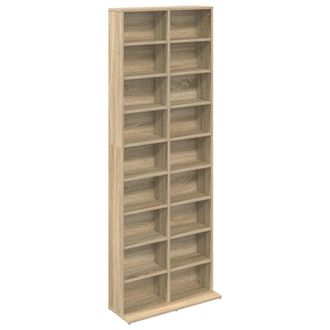 vidaXL Cabinet Para Cds Roble Sonoma 65 X 23,5 X 175 Cm Vidaxl