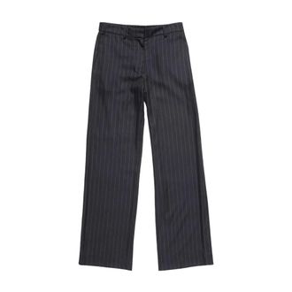 Acne Studios Pantalones de Lana con Raya Diplom&aacute;tica - Trousers - Mujer - Azul - 2XS