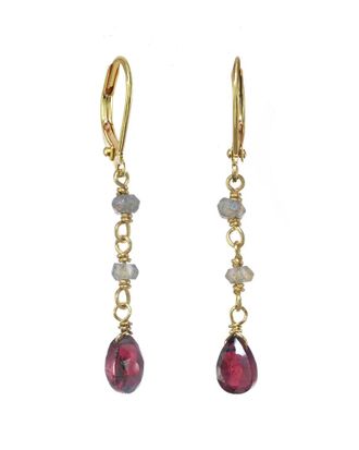 Rachel Reinhardt Jewelry 14K Over Silver Gemstone Drop Earrings