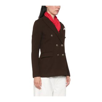 Circolo 1901 Double-Breasted Blazer - - Jackets - Donna - Marrone - L