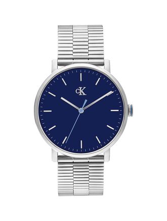 Calvin Klein Mens Minimalist Monogram Link Bracelet Watch - Navy - OS