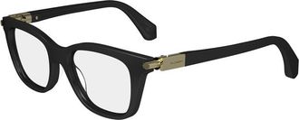 Ferragamo Eyeglasses Square Full Rim, Shiny Black Frame And Clear Demo Lens Lens Sf2973001