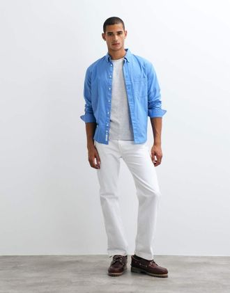 Arket camicia relaxed fit in puro cotone blu
