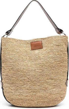 Isabel Marant Bayia raffia tote bag - women - Calf Leather/Raffia - OS - Neutrals