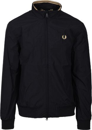 Fred Perry Mens Brentham Jacket Black - Size X-Large