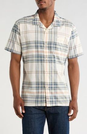 Barbour Berryfell Regular Fit Plaid Short Sleeve Button-Up Shirt in Whisper White at Nordstrom Rack, Size Xx-Large