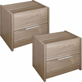 Les Tendances Set 2 comodini DURBAN noce chiaro