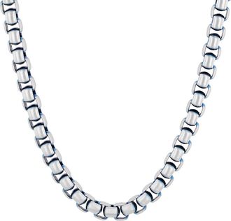 Robert Alton Stainless Steel With Blue IP Box Link Fashion Chain