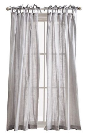 Peri Home Set of 2 Sheer Cotton Window Panels in Silver at Nordstrom, Size 50X95