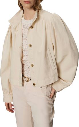 Sanctuary Cotton Twill Jacket in Collagen White at Nordstrom, Size Xx-Small