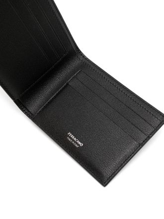 Ferragamo Monogrammed Calfskin Wallet - Black