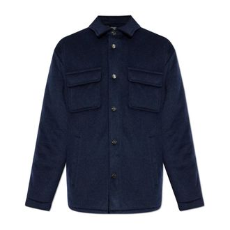 Etro Kasjmier ge&iuml;soleerde jas - Heren - Zomerjassen - Blauw - XL - Leer - Jassen