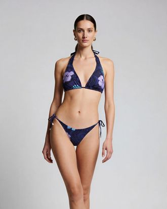 Lords of Harlech Tropical Fantasy Womens Bikini Top in Tropical Fantasy Navy at Nordstrom, Size Xx-Large