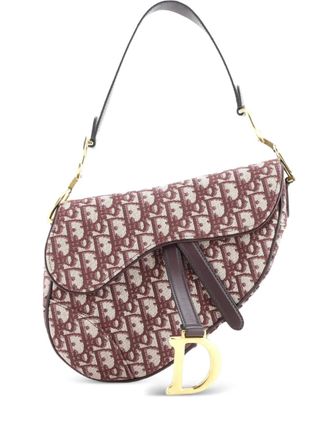 Dior Saddle Handbag Oblique Canvas Medium shoulder bag - Rosso