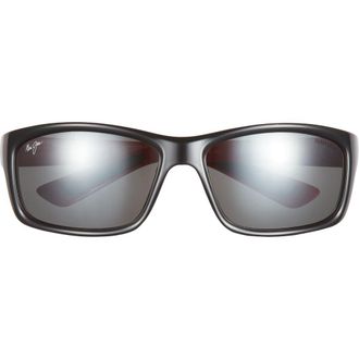 Maui Jim 61mm Square Core Polarized Sunglasses in Black Black Grey at Nordstrom Rack