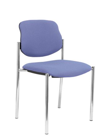 Piqueras y Crespo Silla Fija Styl Bali Azul Claro Chasis Cromo